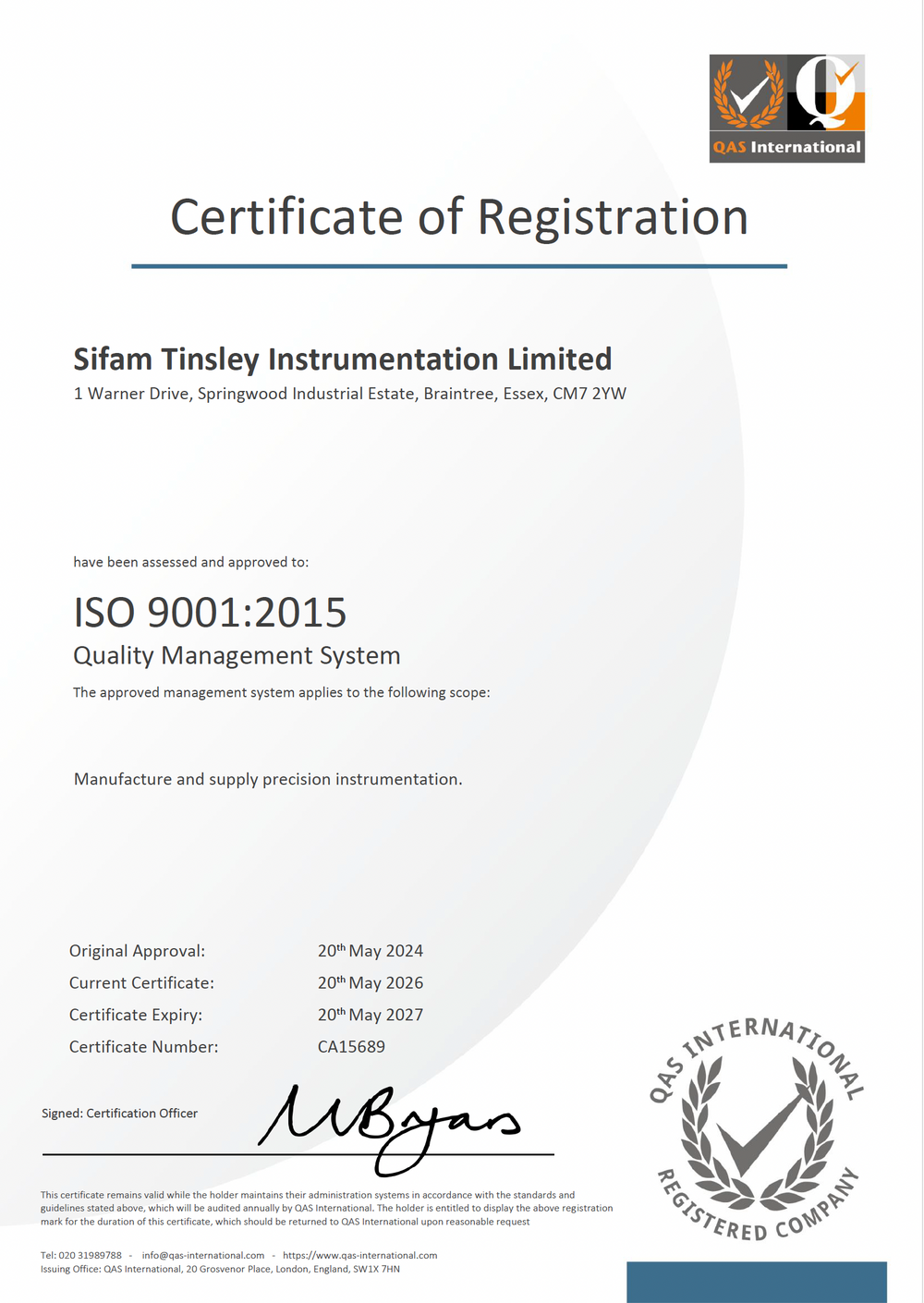ISO 9001 Certification